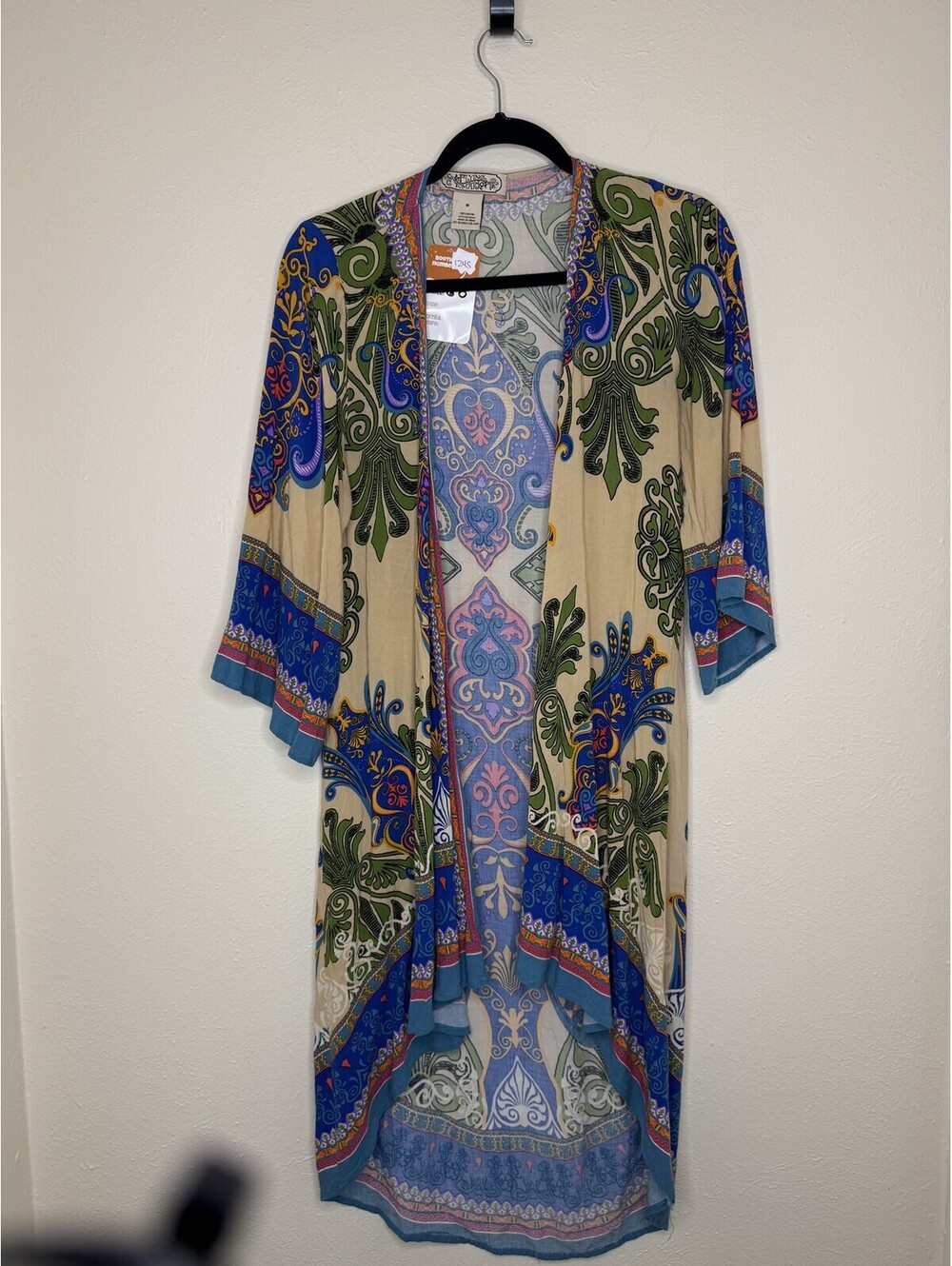Flying Tomato Open Front Kimono Sweater Multicolor Women's Size M NWOT
